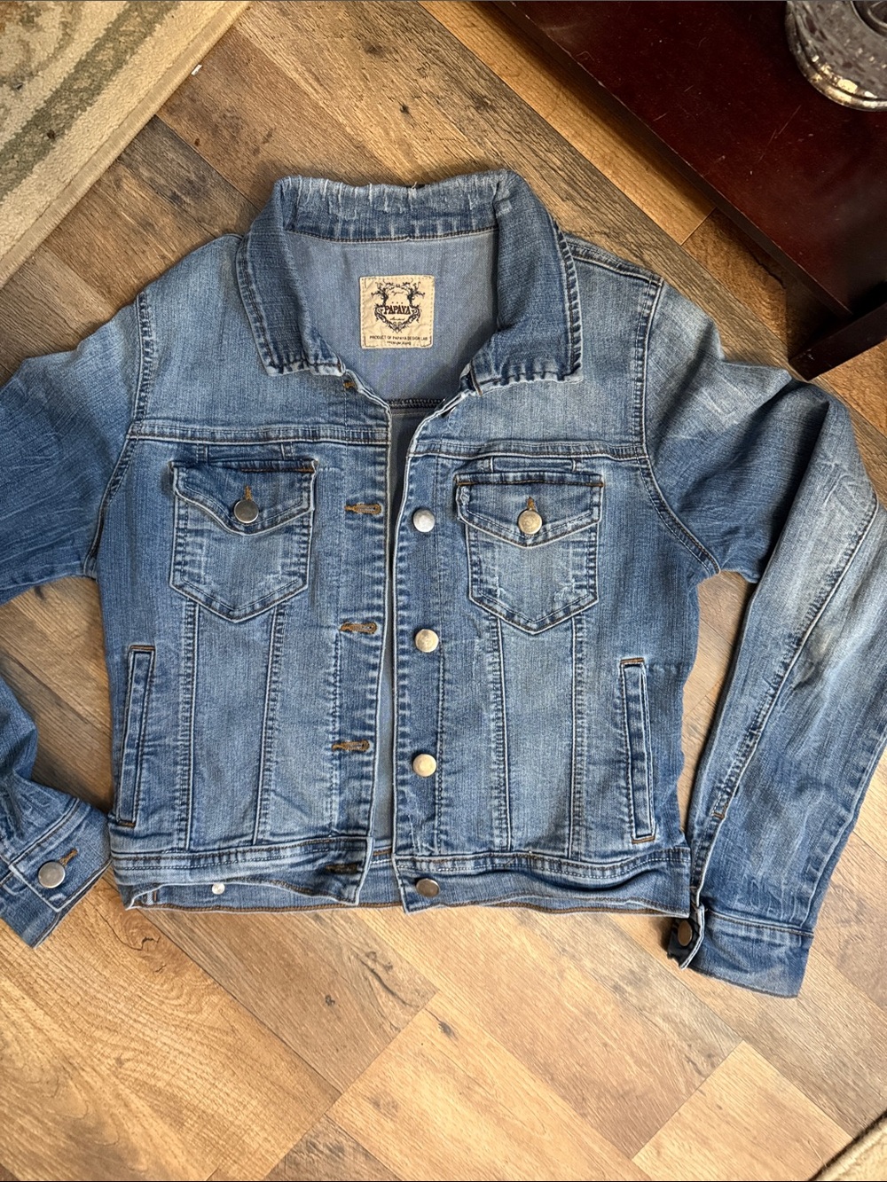 Papaya Light Blue Denim Jacket - Women's Jean Jacketboho sheek cowgirl up
